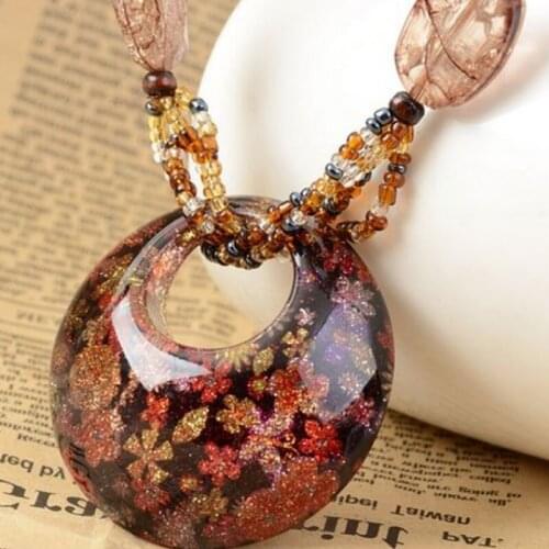 New wholesale Bohemian Vintage Ethnic copy crystal Long Handmade mala bead Necklaces&Pendants for Women dress Statement Necklace