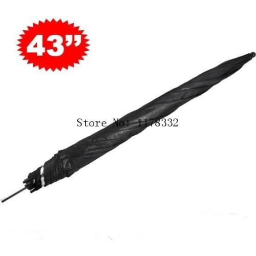 43" Studio Flash Light Reflector Black Silver Umbrella