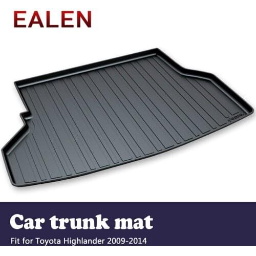 EALEN For Toyota Highlander 2009 2010 2011 2012 2013 2014 Boot Liner Anti-slip mat Accessories 1Set Car Cargo rear trunk mat