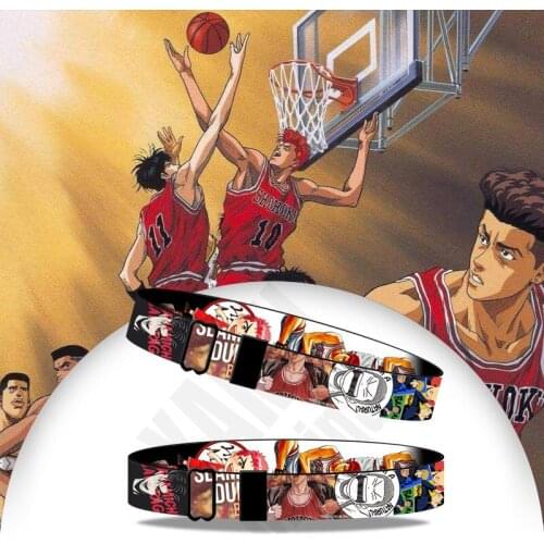 1 Pcs Kawaii Japan Anime Slam Dunk Bracelet Sakuragi Hanamichi Kaede Rukawa Adjustable Ribbon Wristband Cosplay Figure Toys Gift