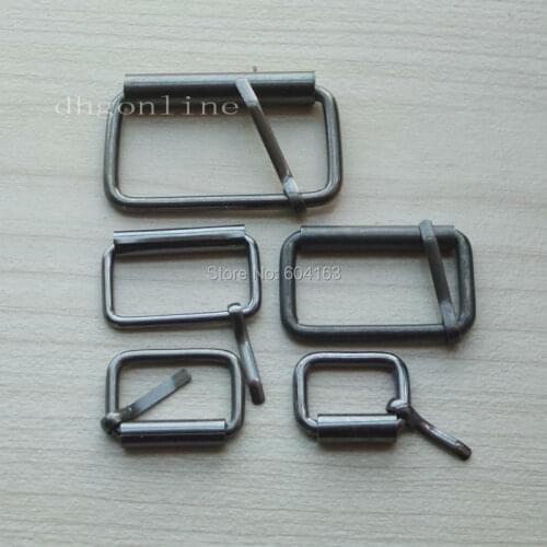 10 Pcs Single Prong Roller Buckles 3/4" 1" 1.5" 2" 19 25 38 50mm For Belt Strap D Ring Nickle-black