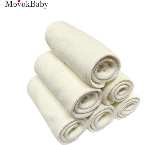 10pcs/lot 4 layers cloth diapers bamboo Liner Insert For Baby Cloth Diaper Nappy Natural Bamboo Washable Unisex baby diapers