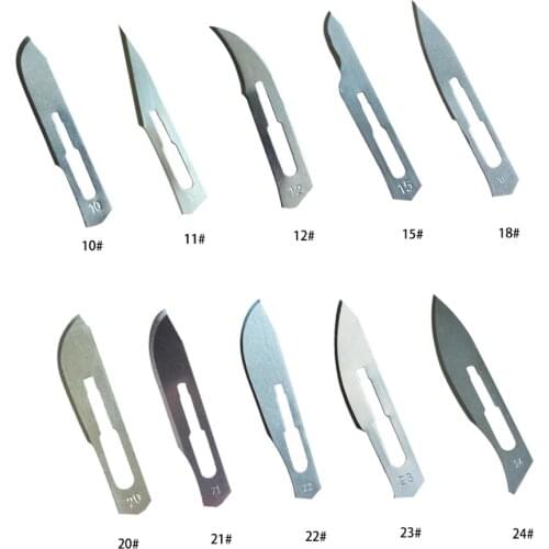 2 Set 20pcs Surgical Knife Blade Replacement Carbon Steel Scalpel Use For Replaceable Blades Multi-function Crafts Carving Knife