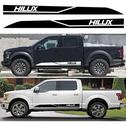 2Pcs Car Door Side Stickers For Toyota Hilux Revo Vigo Auto Vinyl Film DIY Decal Sport Styling Automobile Car Tuning Accessories