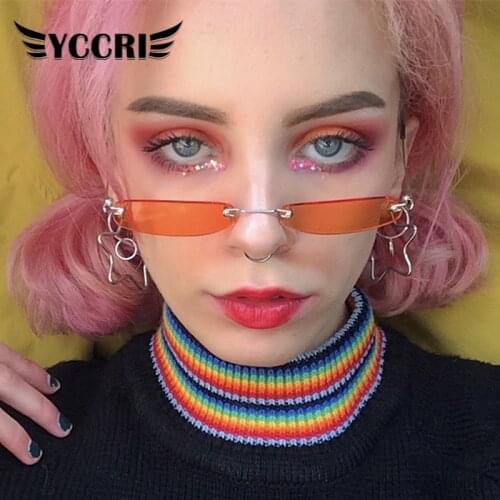 2020 Ladies Clear Lens Small Narrow Driver Goggles Vintage Rimless Rectangle Driver Goggles Womens Mens Red Shades Metal Eyewear