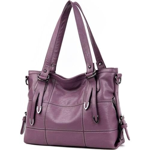 2021 Women Large Capacity Designer Shoulder Bags Bolsa Feminina Sac Winter Pu Leather Zipper Luxury Handbags and Purse