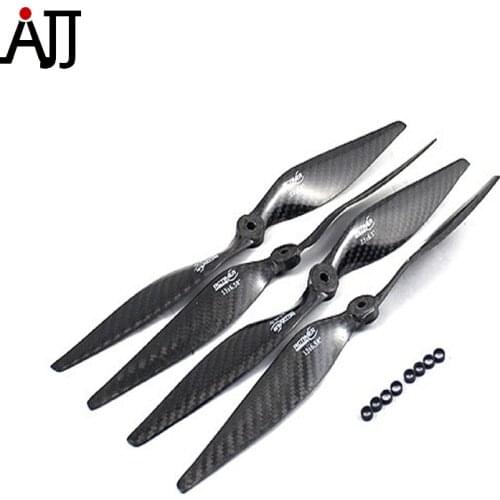 4Pairs Rctimer 1365 13x6.5'' Carbon Fiber Propellers CW CCW Props Carbon-1365 with Hole Adapter 8mm for DIY FPV Mulit-rotor Pro