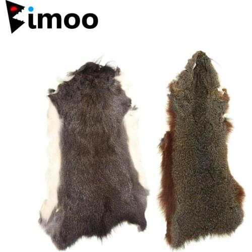 Bimoo 4PCS Pine Squirrel Whole Skin Fly Tying Natural Furs & Hairs Materials Fly Fishing Gear