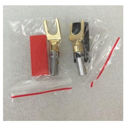 50Pcs Gold Plated Copper Nakamichi Grade Interpolation Y Y U- type Screw Spade Banana Plug Speaker Cable Wire Connectors