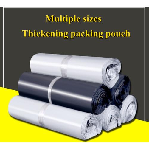 50pcs/bag White black Courier Bag Express Envelope Storage Bag Mail Bag Mailing Bags Self Adhesive Seal Plastic Packaging Pouch