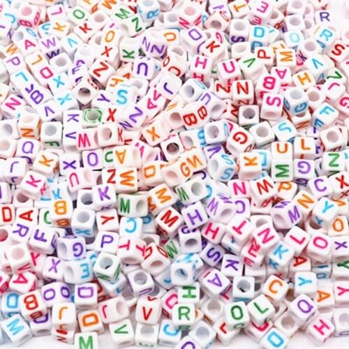 10g Acrylic Spacer Letter Beads 6mm* 6mm Oval Alphabet Beads For Jewelry Making DIY Handmade Accessories