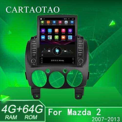 2 din Android 9.0 Car Radio Video Multimedia Player Navigation GPS for MAZDA 2 2007 2008 2009 2010-2014 9.7" Tesla screen stereo