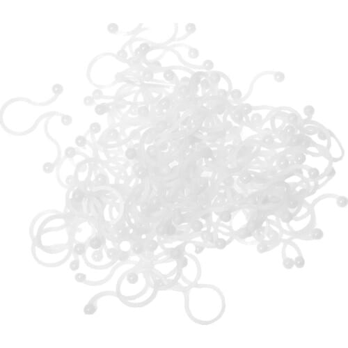 White Nylon Round Tips Twist Lock Cable Tie 100 Pcs