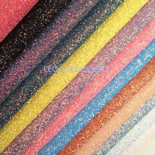 1PC 21X29CM Glitter Fabirc, Chunky Glitter Leather, Glitter Leather Sheets For Making Bows LEOsyntheticoDIY GM3102A