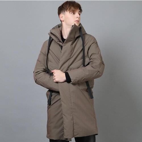 Long down jacket for man