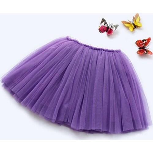 Purple New Baby Girls Tutu Skirt Ballerina Pettiskirt Fluffy Children Ballet Skirts For Party Dance Princess Girl Tulle Clothes