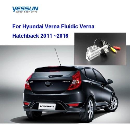 Yessun HD CCD Night Vision Car Rear View Reverse Backup Camera Waterproof For Hyundai Verna Fluidic Verna Hatchback 2011 ~2016