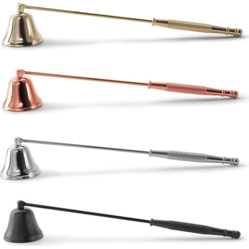 Stainless Steel Candle Snuffer Tool Long Handle Bell Extinguisher Accessory for Putting Out Extinguish Candle Wicks Accessories