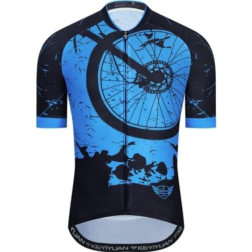 KEYIYUAN 2021 Summer Short Sleeved Jersey Racing Jersey Quick Drying T-shirt MTB Camiseta Ciclismo Abbigliamento Ciclismo