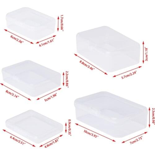 LGQing Rectangular Plastic Clear Storage Box Collection Container Organizer