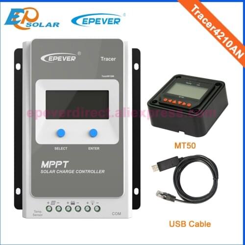 Best price for 40A Tracer4210AN mppt solar controller with MT50 and USB 40amp MPPT solar charge controller EPEVER MPPT Tracer