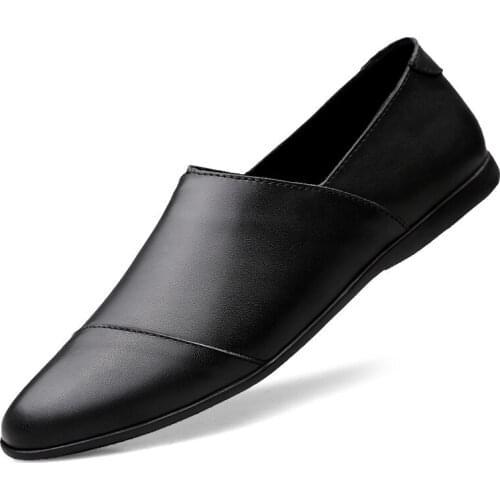 Men Summer Hollow Shoes Men Fashion Casual Luxury Genuine Leather Loafers Men Breathable Boat Shoes Male Driving Shoes