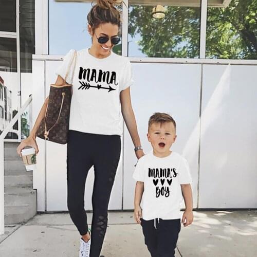 Baby boy clothes vogue mommy and me clothes tshirt Cotton baby girl clothes mother Kids&Woman Funny family look matching Tshirt