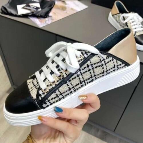 Luxury Brand all-match rainbow tail All-match shoes Silk cloth flat shoes leather womens board shoes casual shoes white shoes