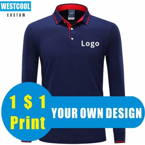 Long Sleeve Polo Shirt Custom Embroidered 6 Colors Men and Women Personalized Design Printed Breathable Fashion Tops WESTCOOL