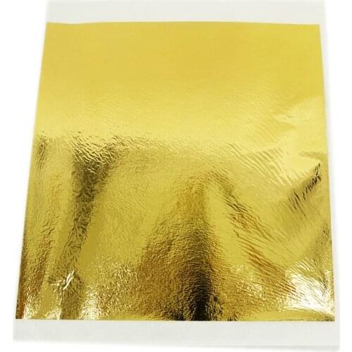 Taiwan Shiny Gold Foil Champagne Silver Rose Imitation Gilding Decorative Material 100 Sheets 130 x 135 mm Anti Oxidation