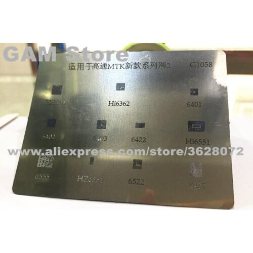 Hi1101 6362 6401 6402 6403 6422 6551 6555 6561 6522 6421 BGA Stencil Reballing IC Pin Direct Heating Template G1058