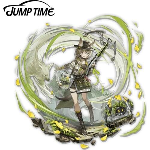 Jump Time 13 x12cm For Arknights Beanstalk Elite2 Anime Waifu Vinyl Car Stickers Waterproof Decal Scratch-proof Windshield Decor
