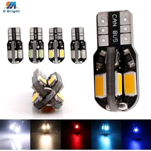YM E-Bright 300PCS T10 Canbus W5W 194 168 5730 8 SMD Error Free Led License Plate Lights Led No Error Clearance Light bulbs