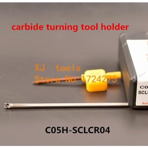 1Pcs C05H-SCLCR04, carbide turning tool holder diameter 5mm use tungsten insert CCGT040104L-F TN60