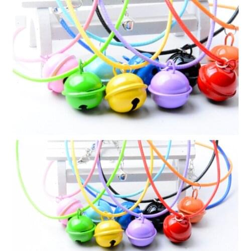 1PC Newest colorful Pet Supplies Cat Collar With Bell With 7CM Extension Chain Collar Pet Accessories Collar Small Dog Collar