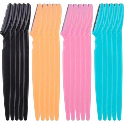10Pcs Eyebrow Trimmer Blade Shaver Portable Face Razor Eye Brow Epilation Hair Removal Cutters Safety Razor Woman Makeup Tools