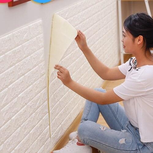 3D Wallpaper PE Foam Safty Home Decor Wallpaper DIY Wallpaper Brick Living Room Kids Bedroom Decorative Sticker