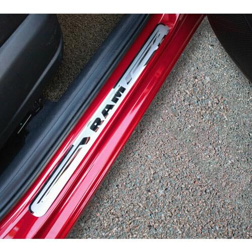 RAM Stainless Steel Door Sill Scuff Plate for Dodge RAM 2016-2020 4PCS