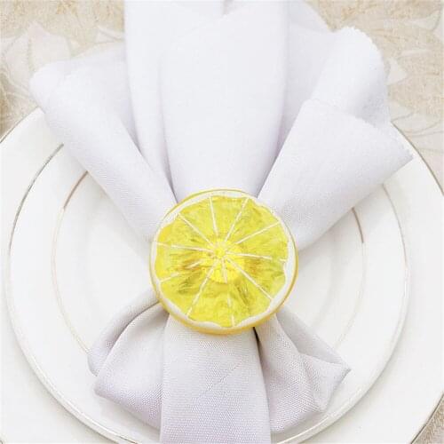 6 / PCS NEW lemon slice napkin ring fruit napkin buckle napkin ring napkin ring spot free shipping