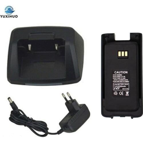 7.4V 2200mAh Li-ion MD-390 MD390 Battery + AC Charger for Tytera TYT MD-358 MD-398 MD358 MD398 MD-UV390 MD-390G DMR Radio