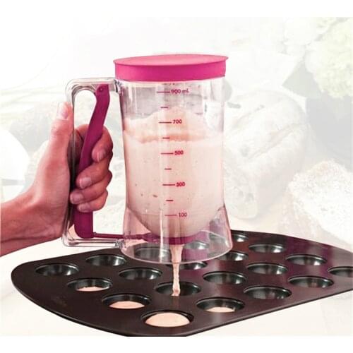 900 ml Cupcake Pancake Cake Cream Cake Mix Dispenser Jug Baking Essentials Maker Cooking Tools Funnel Measuring cup Sale