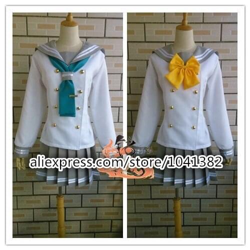 Anime Love Live! Sunshine!! Aqours Cute Sailor Suit Cosplay Costum Autumn School Uniform Lolita Gilr Dress
