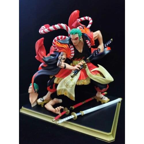 Anime One Piece Creator X Creator Roronoa Zoro Kabuki Ver. GK PVC Action Figure Statue Collectible Model Toys Doll 24cm