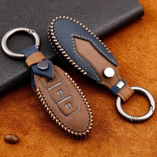 Genuine Leather Handmade Car Key Cover key Case For Nissan Qashqai J10 J11 X-Trail t31 kicks Tiida Pathfinder Murano Note Juke