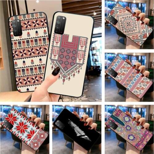 Embroidered Map of Palestine Phone Case for Huawei Honor 30 20 10 9 8 8x 8c v30 Lite view 7A pro