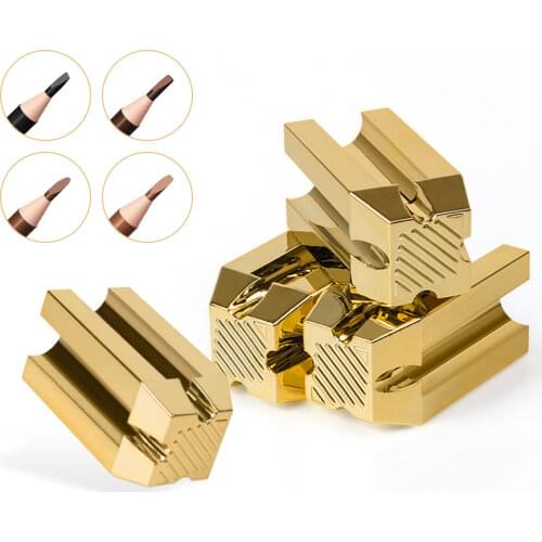Color of gold Microblading New Eyebrow Pencil Sharpener Gold Eyebrow Pencil Sharpening Tip Thin Tools For Semipermanent Eyebrows