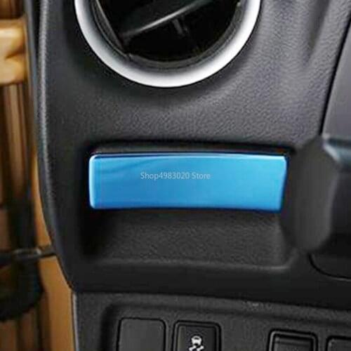 For Nissan Navara NP300 Terra 2017-2019 Stainless steel Car copilot Front water cup frame Handle Cover Trim accessories 1pcs