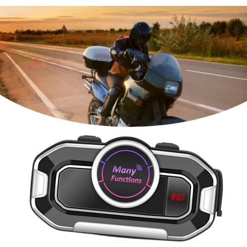 V9 Helmet Headset Bluetooth-compatible 5.0 ABS Hands-free Interphone Music Player Helmet Headsets for Motorbike