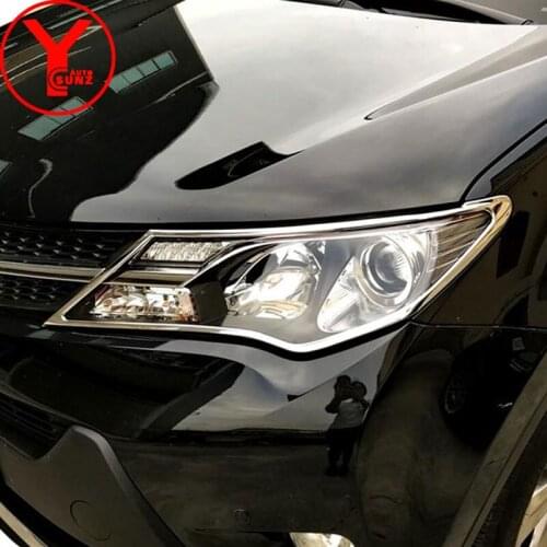 2013-2015 ABS chrome head light cover for toyota rav4 rav 4 2013 2014 2015 accessories For Toyota Rav4 2013 accessory YCSUNZ