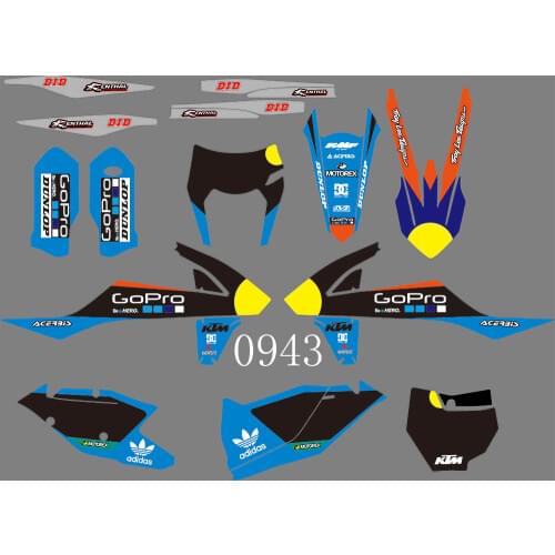 Motorcycle Team Graphic & Backgrounds Decal Sticker Kits for KTM EXC EXCF XCW 2017 2018 2019 SX SXF XC XCF 2016 2017 2018